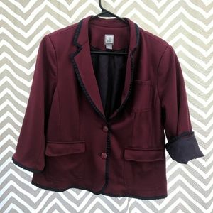 Maroon & blue blazer